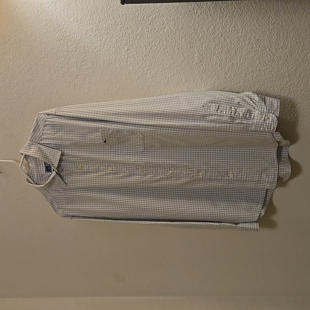 Vineyard Vines Button-down Shirt - White/Gray Plaid - Large - Picture 3 of 14